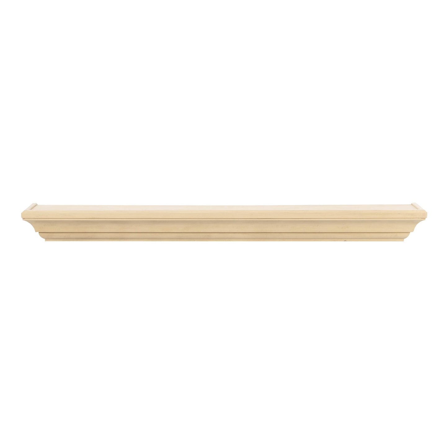 MANTELSDIRECT 60 Inch Floating Fireplace Mantel Wood Shelf in Unfinished - Colton from Mantels Direct | Wooden Rustic Wall Shelf Perfect for Décor and Electric Fireplaces