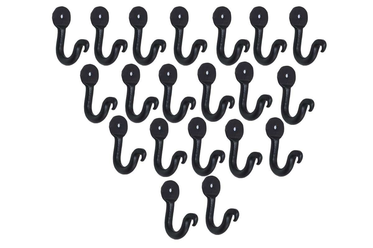 The Metal Magician Pack of 20 Large Penny Single Robe Hook 2 Inch Iron Blacksmith Key Holder Towel, Handbags, Hat Hanging Perfect for Bathroom, Kitchen, Living Room