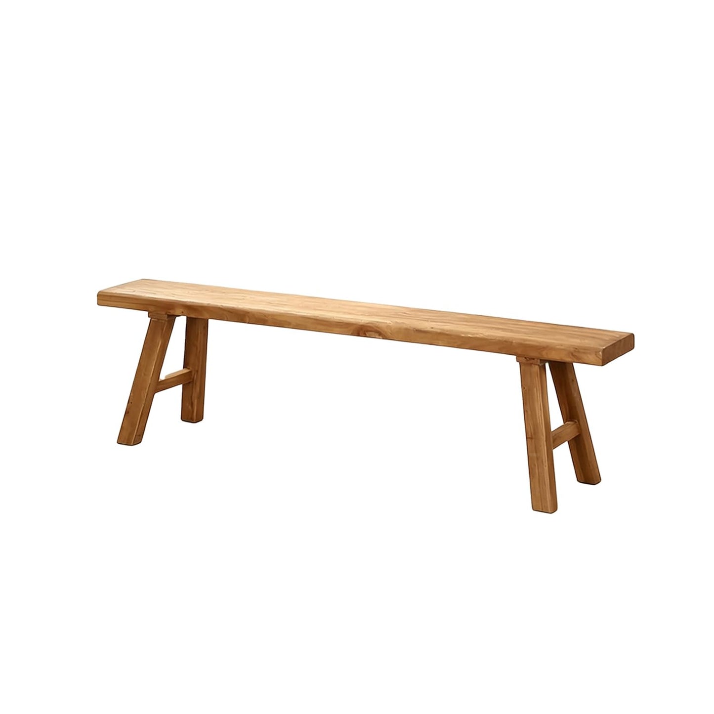 Bench——Wooden Bench Indoor ,Rustic FarmhouseNarrow Entryway Bench withNatural Solid Wood, Durable and Sturdy, Suitable for Dining Room, Bedroom, Porch and Other Narrow Spaces (39.3 * 10.2 * 17.7)，