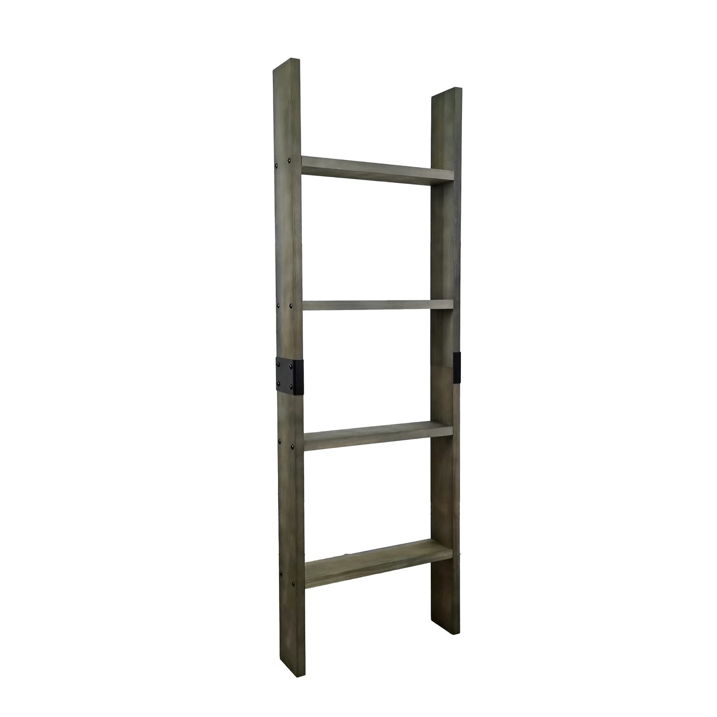 FixtureDisplays 4-Foot Rustic Farmhouse Blanket Ladder, Wall-Leaning Decorative Wood Ladder Rack