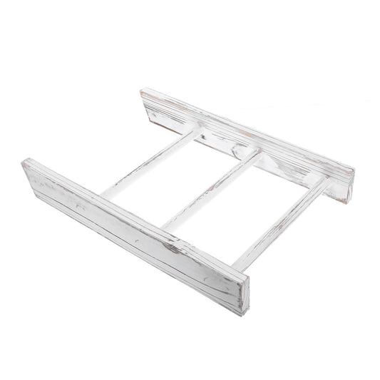 ADOCARN Miniature Ladder Towel Rack with Elegant White Finish Space Saving Rustic Tea Towel Holder for Kitchen Counter and Country Bathroom Decor Versatile Small Ladder Display and