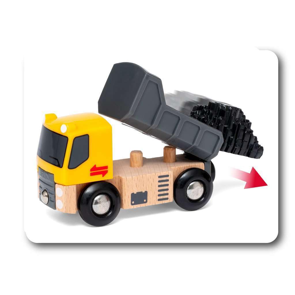 BRIO Construction Vehicles - Premium Wooden Toy Train Set | Fun and Educational | Easy Magnetic Couplings | FSC Certified Wood | Ideal Christmas or Birthday Gift