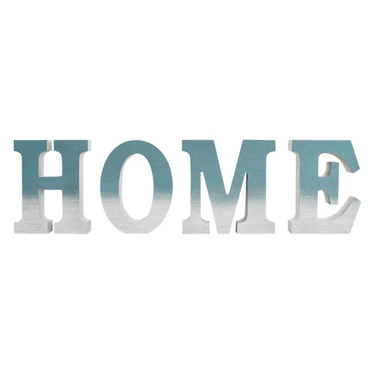 Wood Home Sign Rustic Frestanding Letters Wall Art Decorative Block for Living Room Kitchen Entryway - Hanging Wooden Cutout Word Sign Framhouse Décor (6")