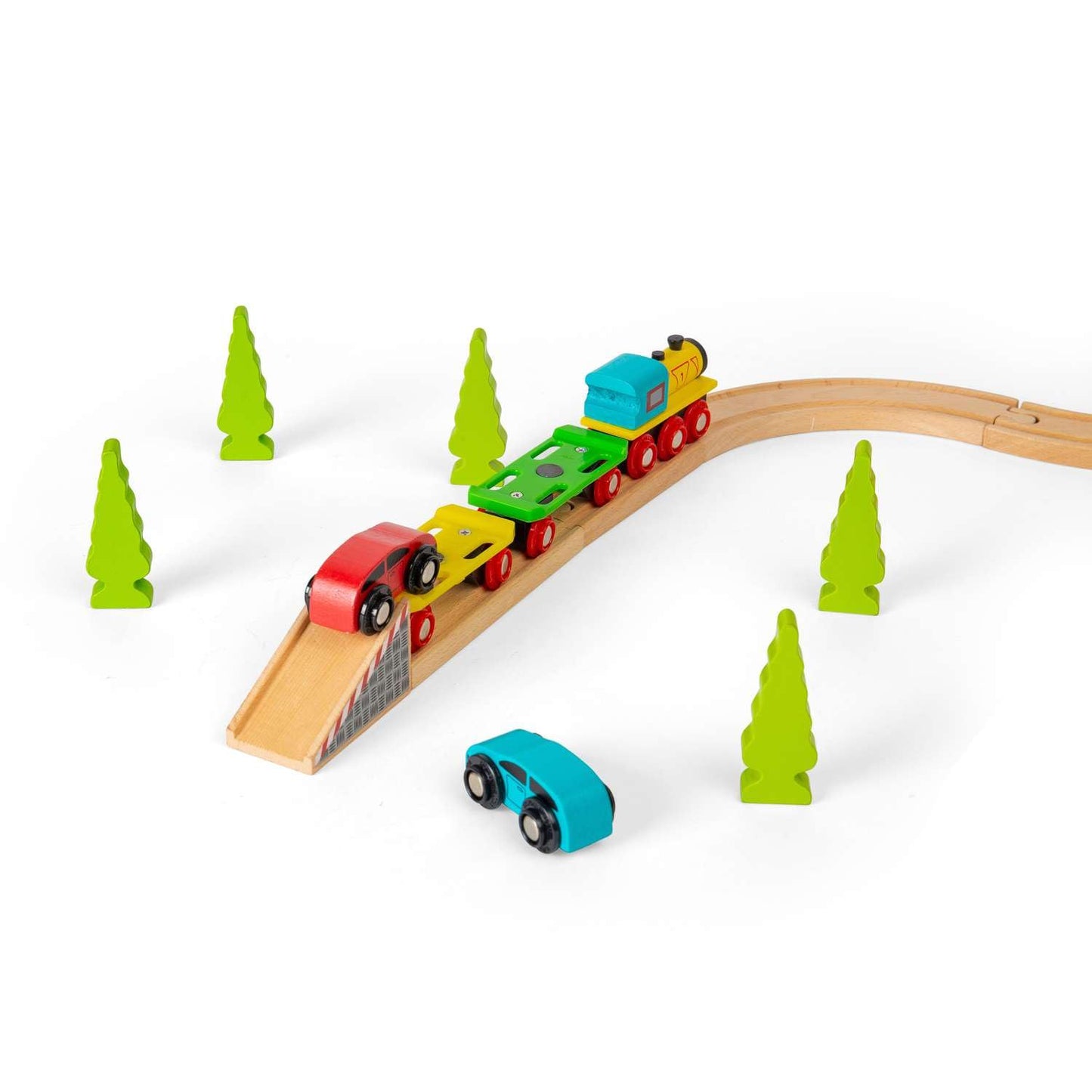 Bigjigs Rail Wooden Car Loader - Other Major Rail Brands are Compatible