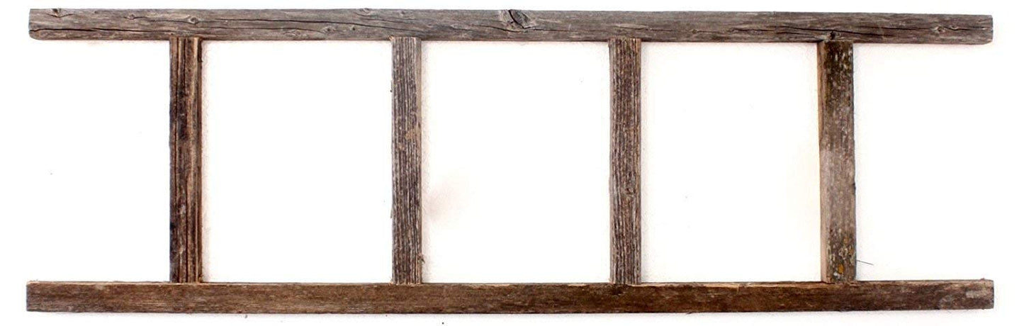 BarnwoodUSA Rustic Farmhouse Decorative Ladder - Our 47 inch Ladder can be Mounted Horizontally or Vertically and is Crafted from Upcycled Wood | No Assembly Required | Weathered Gray