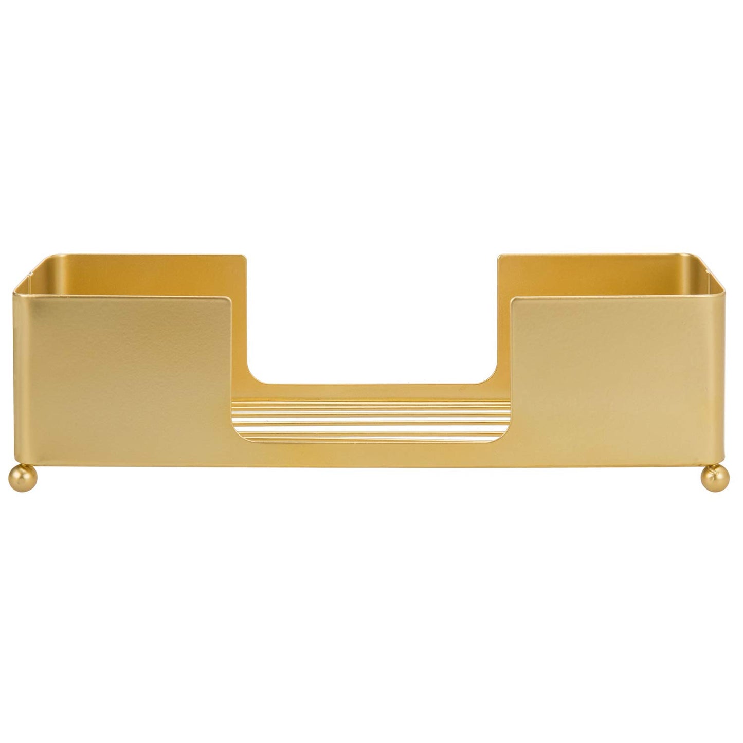 MyGift Gold Paper Towel Holder, Toilet Paper Towel Dispenser for Bathroom, C fold Paper Towel Holder Countertop for Commercial & Home Use, Modern Brass Finish Metal