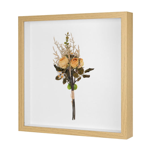 M METERXITY Shadow Box Frame (13 x 13 Inch, Natural) - Wooden Dried Flower Photo Frame, Memory Box Display Case with Felt Back, Apply to Flower/Tickets/Photos/Memorabilia DIY