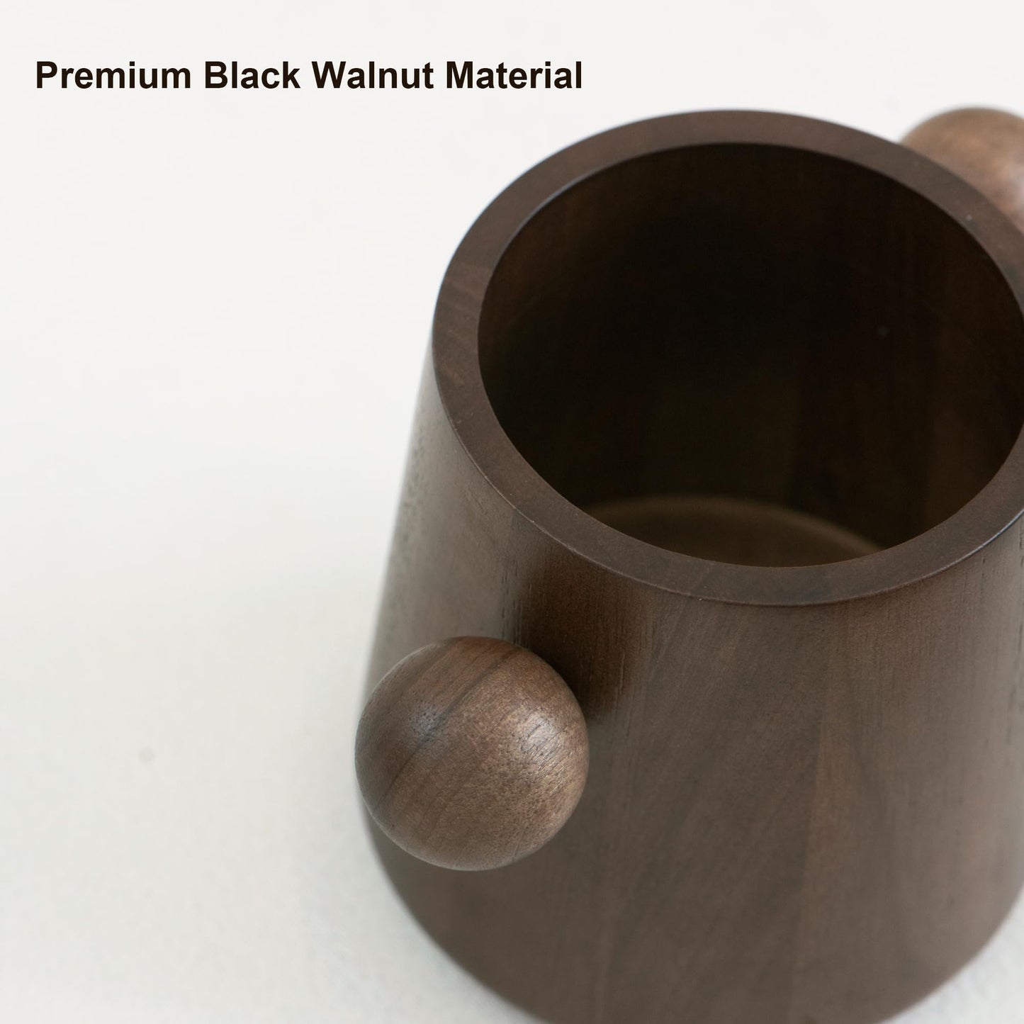 WOOTIDE Solid Wooden Black Walnut Pencil Holder for Desk, Rotating Pencil Box, Wood Pen Holder Cups for School Supplies Storage