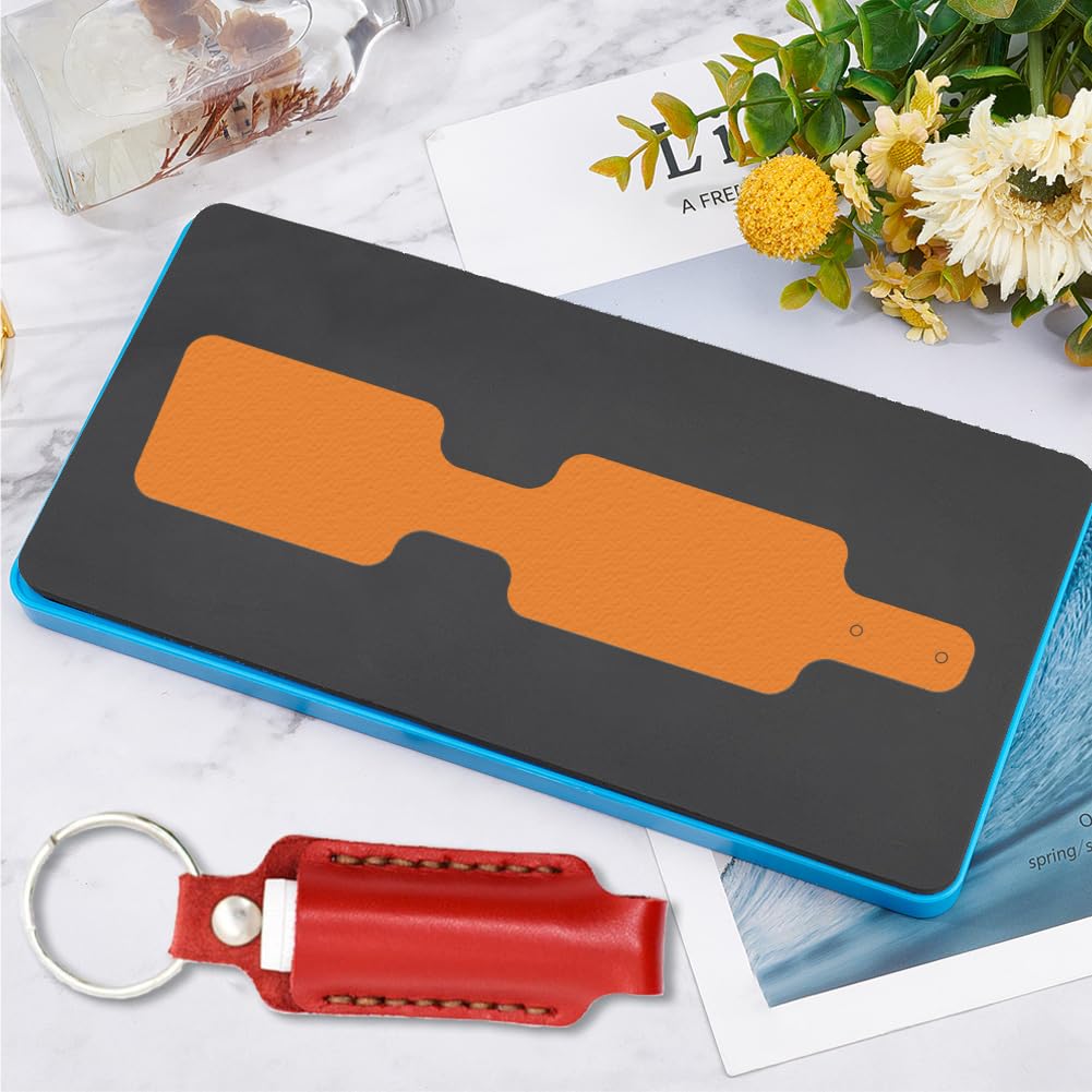 SUPERDANT Leather Chapstick Holder Keychain Cutting Die Lipstick Holder Lip Balm Sleeve Pouch Wooden Die Cuts for DIY Art Crafts Die Cutter Portable Travel Lipstick Case Keychain for Women Girls