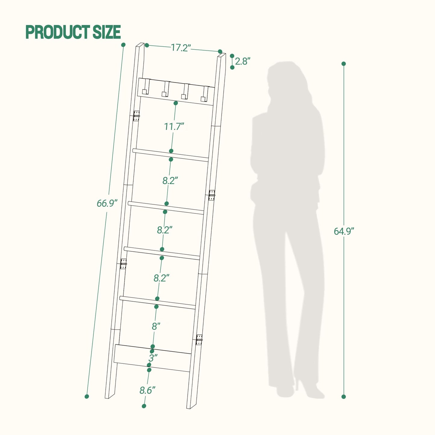 Hzuaneri Blanket Ladder Shelf BR31505BLR03899G