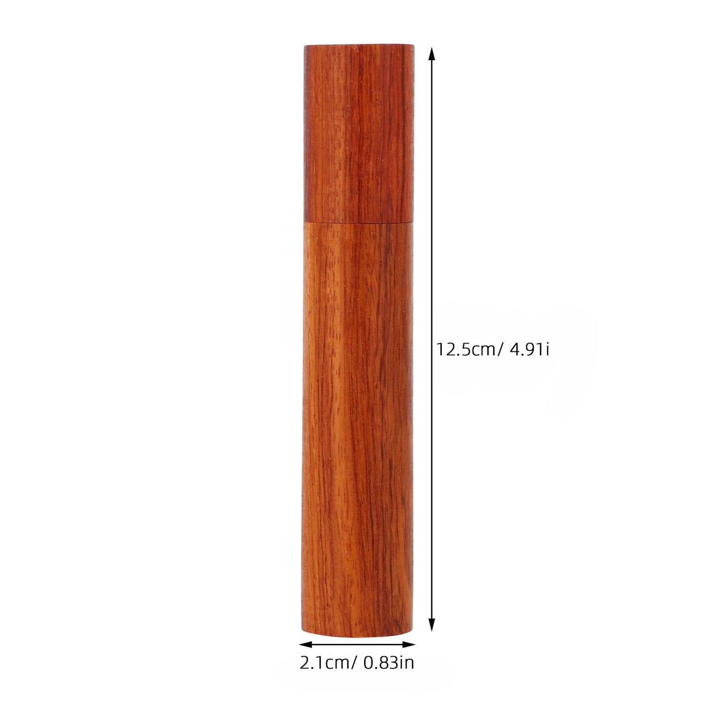 HOMSFOU Natural Incense Tube Storage Holder with Sealing Cover Portable Wooden Incense Stick Storage Tube for Home Decor and Travel Compact 4.92X3.30X0.82 Inch