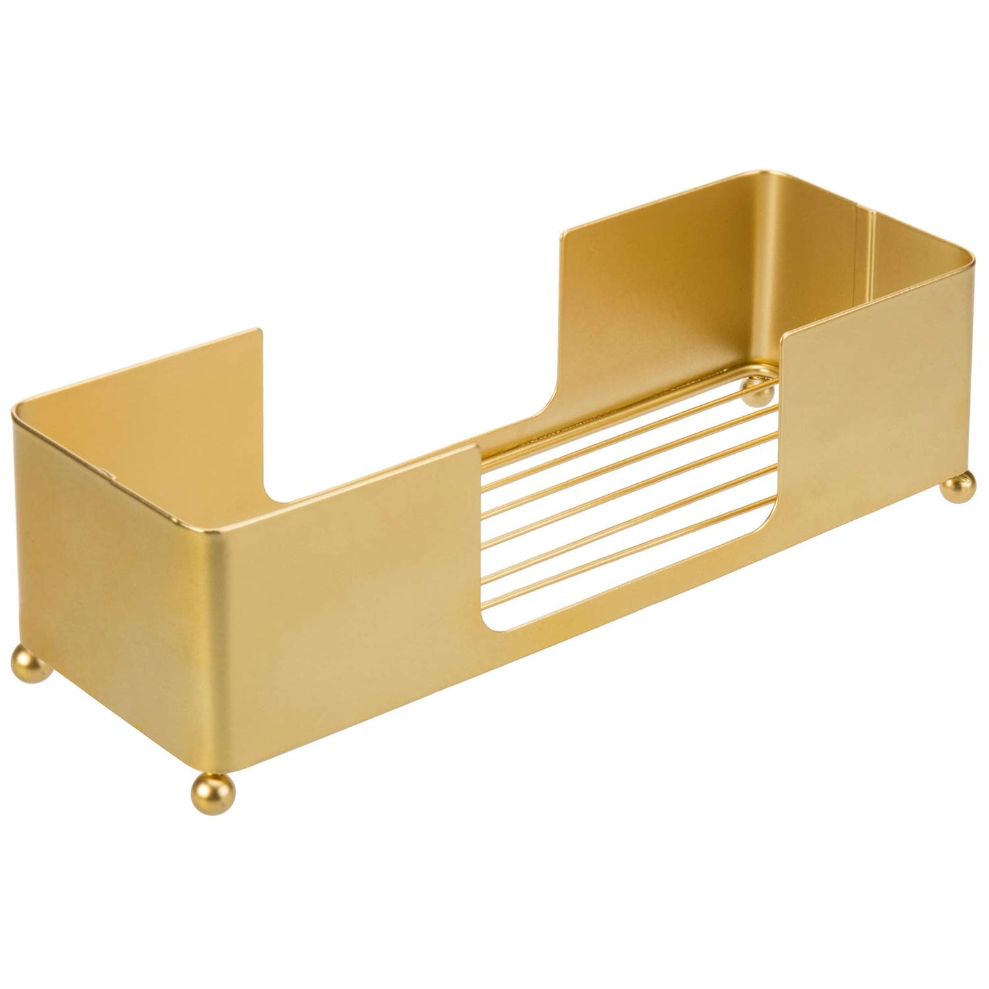 MyGift Gold Paper Towel Holder, Toilet Paper Towel Dispenser for Bathroom, C fold Paper Towel Holder Countertop for Commercial & Home Use, Modern Brass Finish Metal