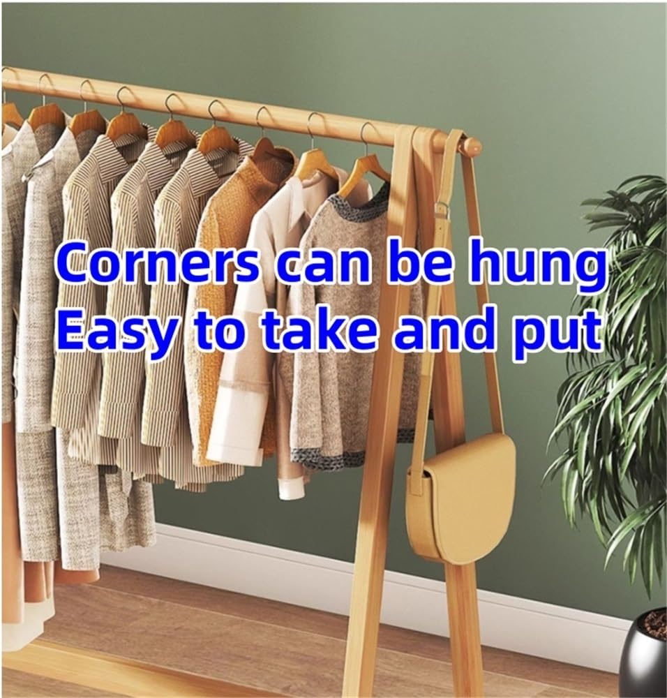 Wasdfzxc Coat Rack, Hanging Racks, Wooden Clothes Rack, Drying Racks with Shelf, Simple Costume Rack for Bedroom, Living Room, Small Space(Brown,31.5x18.1x57.1in)