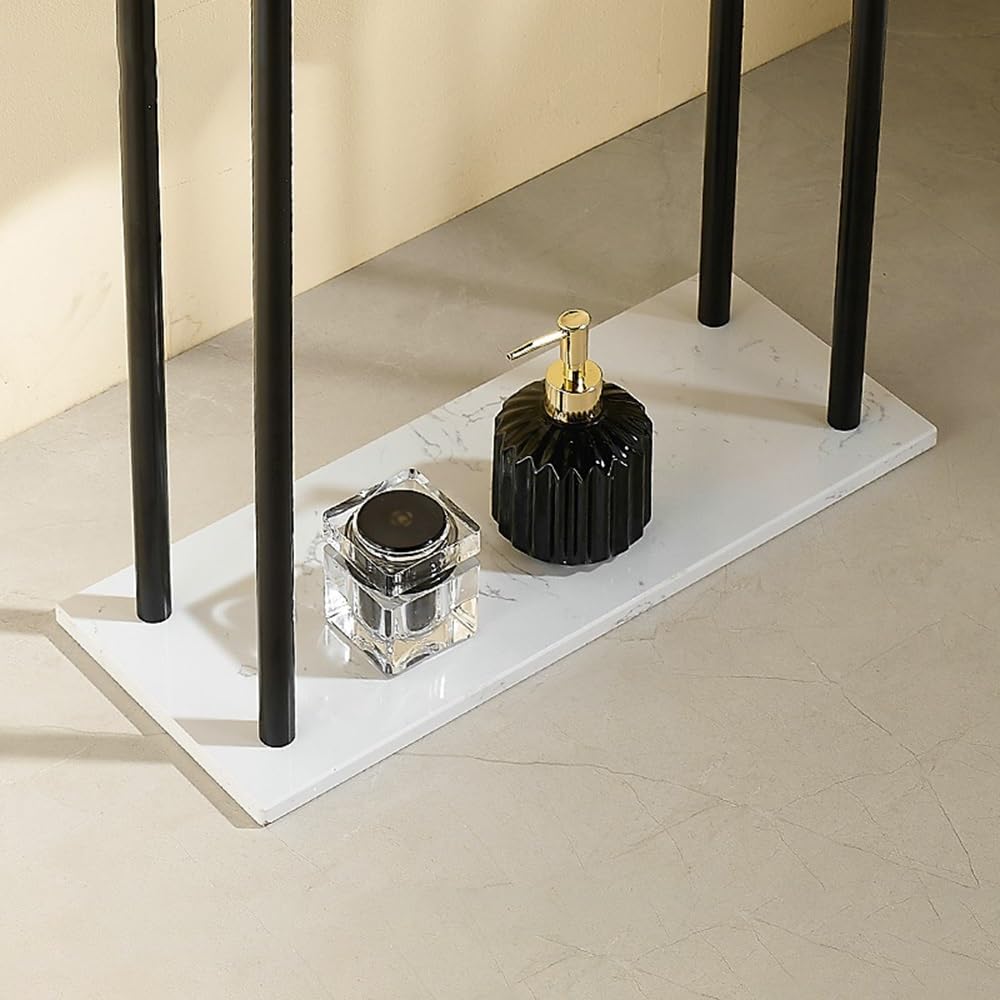 Towel Rack Bathroom Vertical Floor-Standing Marble Towel Rack Hotel Storage Toilet Bar Free Standing Rail