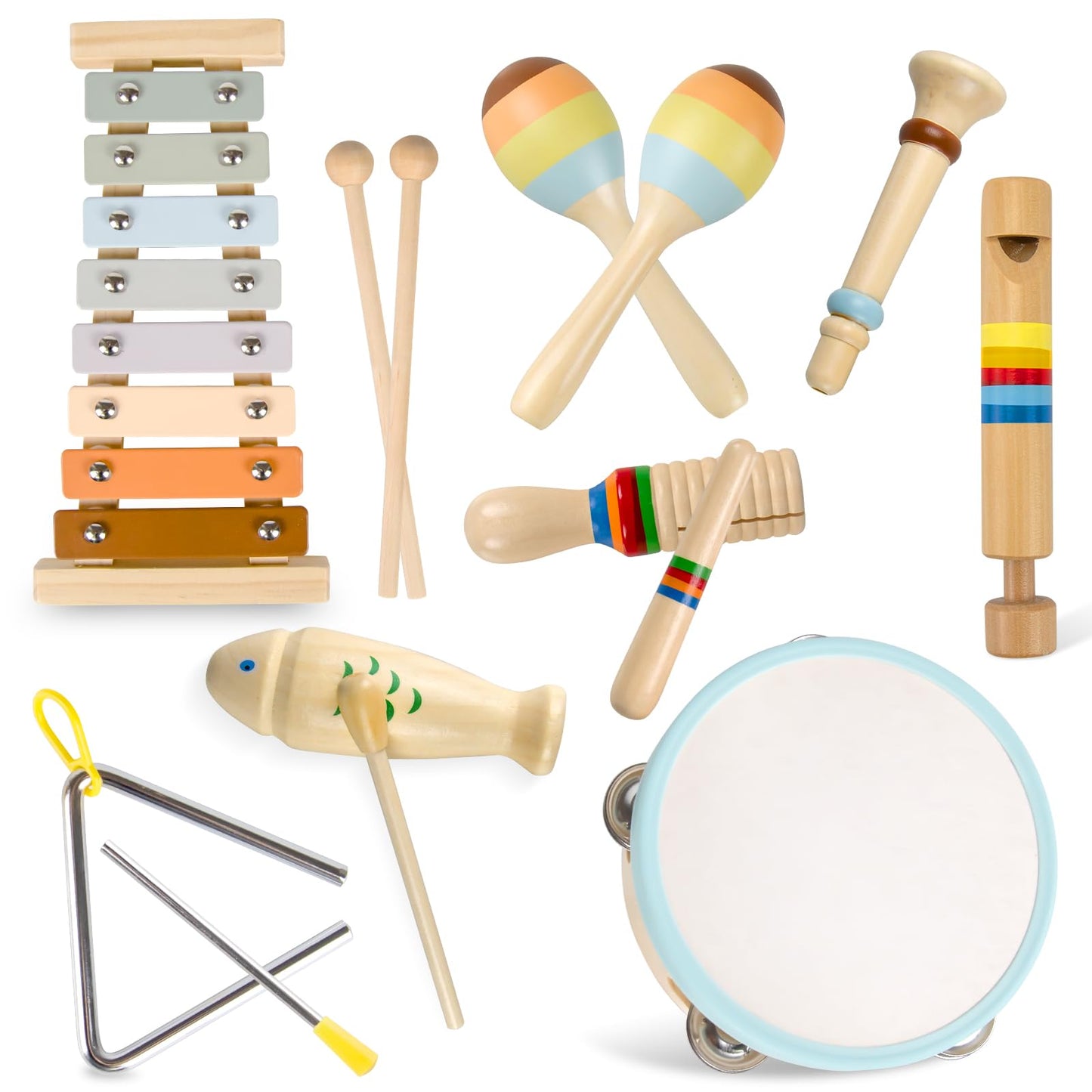 Baby Montessori Musical Toys, Boho Xylophone Percussion for Toddlers 1-3