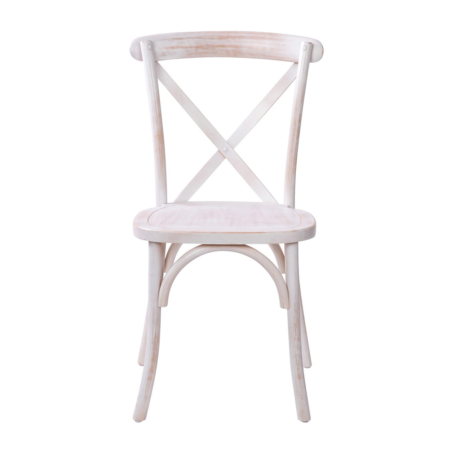 Merrick Lane Bardstown X-Back Bistro Style Wooden Dining Chair for Kitchens and Dining Rooms, High-Back Wood Stackable Kitchen Chair, Lime Wash
