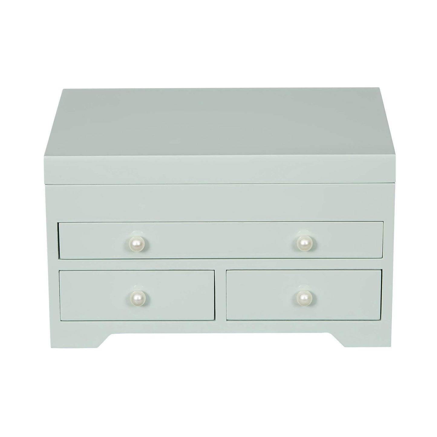 Mele and Co Bianca Wooden Jewelry Box in Seafoam Finish