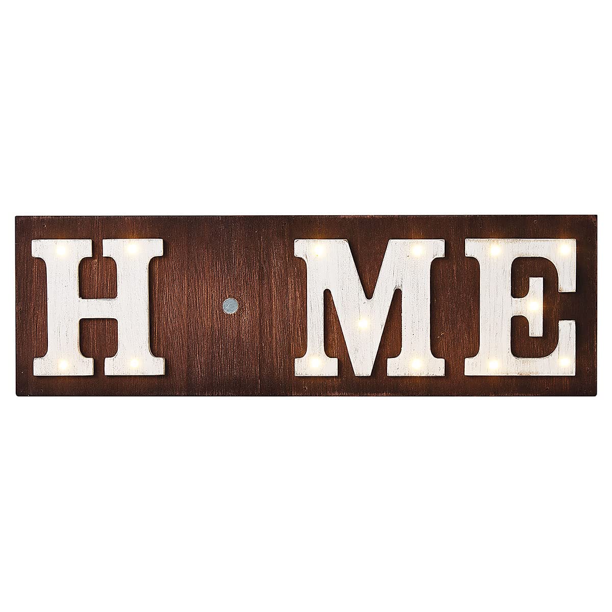 Lillian Vernon Holiday LED Light Gnome Home Table & Shelf Sitter Sign, Seasonal Tabletop Decorations & Rustic Indoor Home Decor, 3 ¾ “ Tall, MDF & Wood