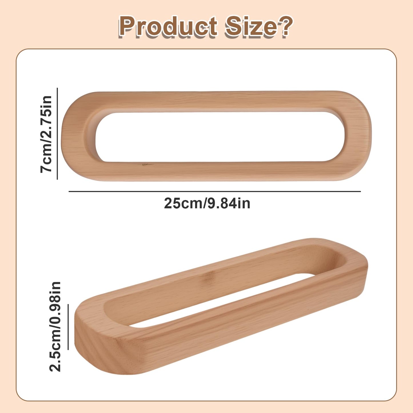 Towel Holder, Bamboo Towel Rack, Wall Mounted Towel Bar for Bathroom and Kitchen, Natural Wooden Decorative Towel Rail(Natural)