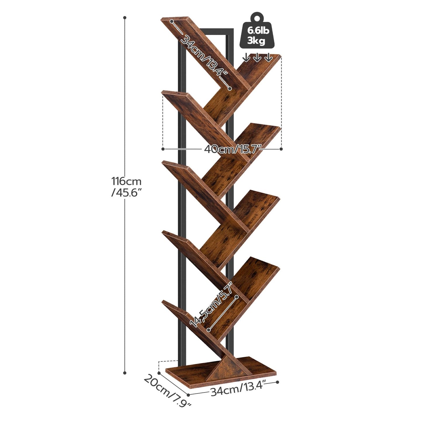 HOOBRO Free Standing Towel Rack and Tree Bookshelf Bundle, Drying and Display Rack with Shelf, loor Standing Storage Rack, for Display of CDs, BF02LB01-BF08SJ01G1