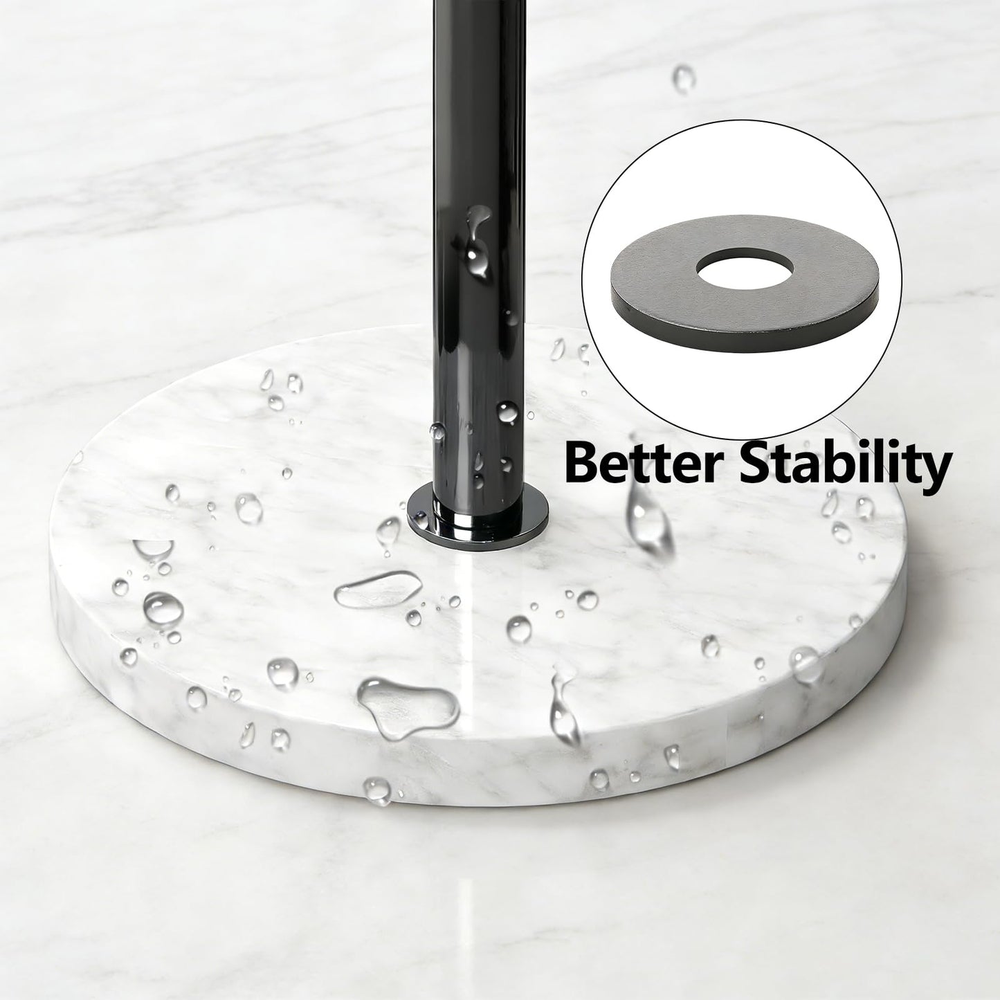 Gypie Marble Mug Holder Tree, 8 Hooks Coffee Cups Stand, New Upgraded Stable Mug Stand for Kitchen Counter Cabinet Cafe Black
