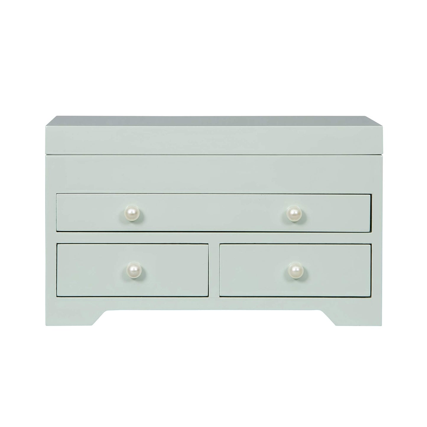 Mele and Co Bianca Wooden Jewelry Box in Seafoam Finish