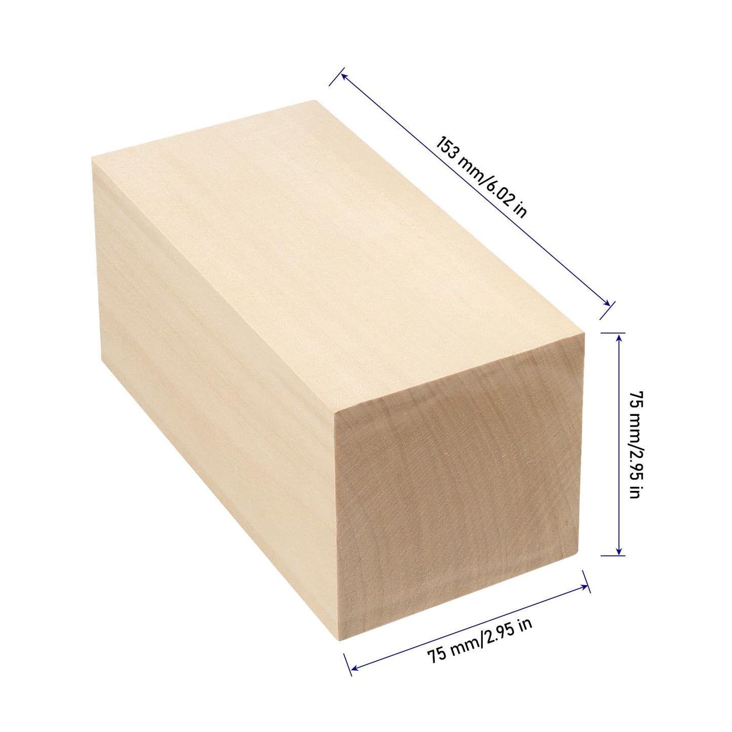 KINJOEK 6 PCS 6 x 3 x 3 Inch Basswood Carving Blocks, Large Unfinished Whittling Wood Blocks for Wood Carving and Craft