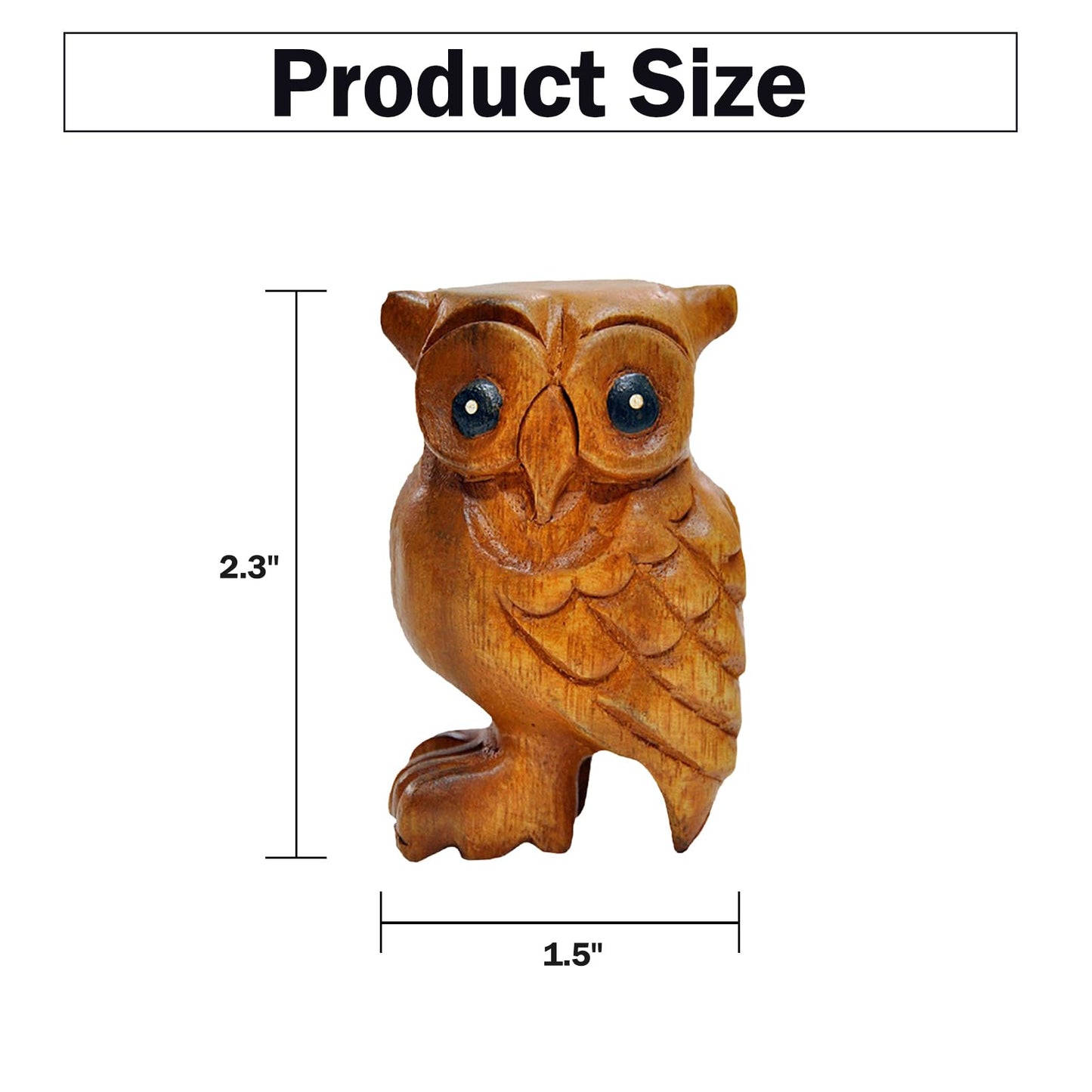 GOGHOST 3 Pcs Handmade Wooden Guiro Animal Set (Small), 3 Inch Wooden Frog, 4 Inch Wooden Cricket, and 2.3 Inch Wooden Owl Whistle, Guerrero Percussion Instruments Artistic Craft