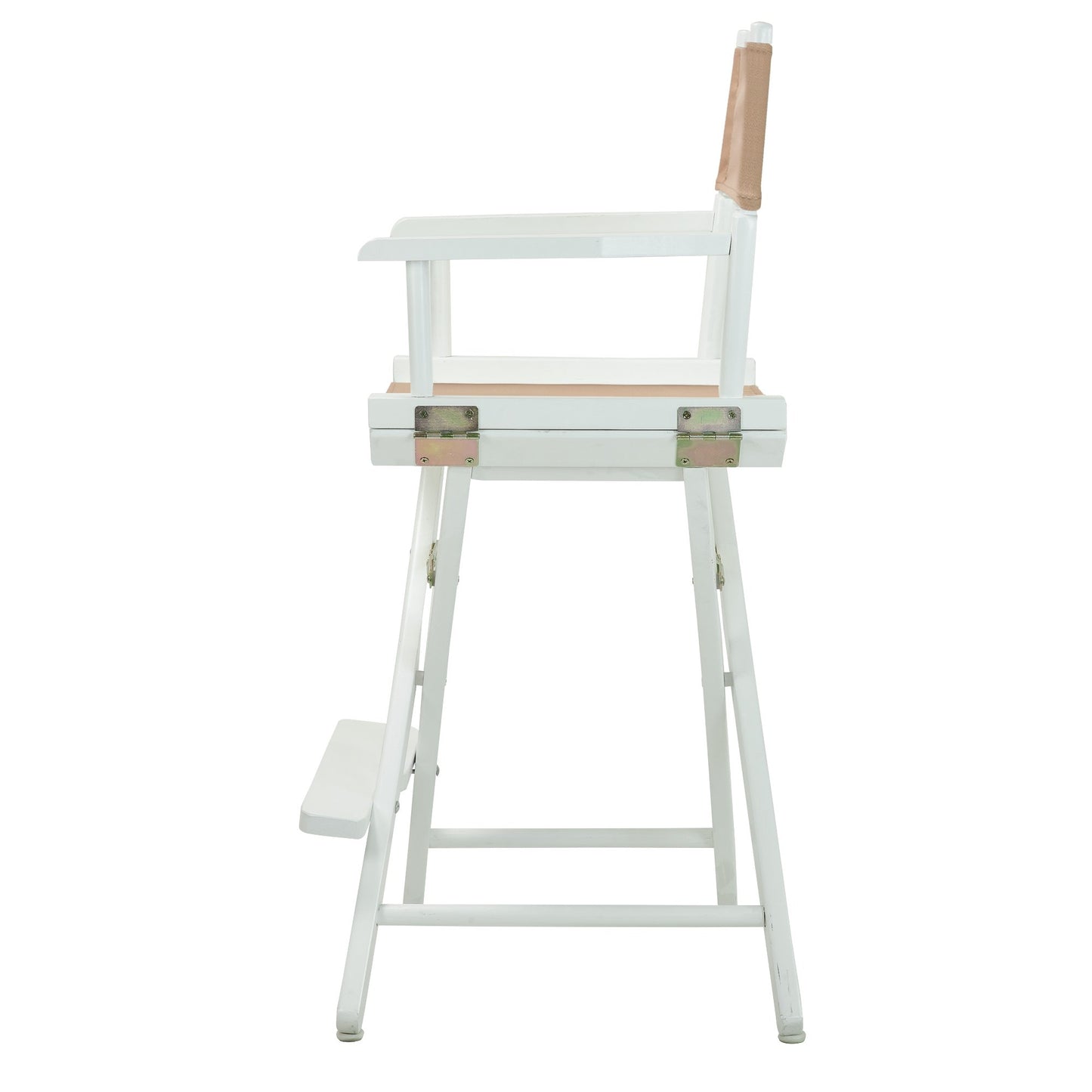 Casual Home 24" Director's Chair White Frame with Tan Canvas, Counter Height