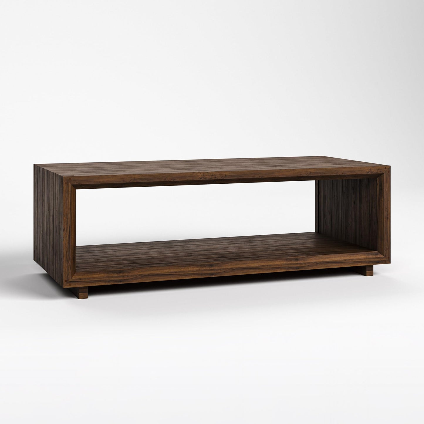 Stickley Saranac Cocktail Table, Coffee Table, Solid Rustic Walnut, Sustainable Construction, Open Back, Sled Base, 54in W x 24in D x 18in H, Made in USA