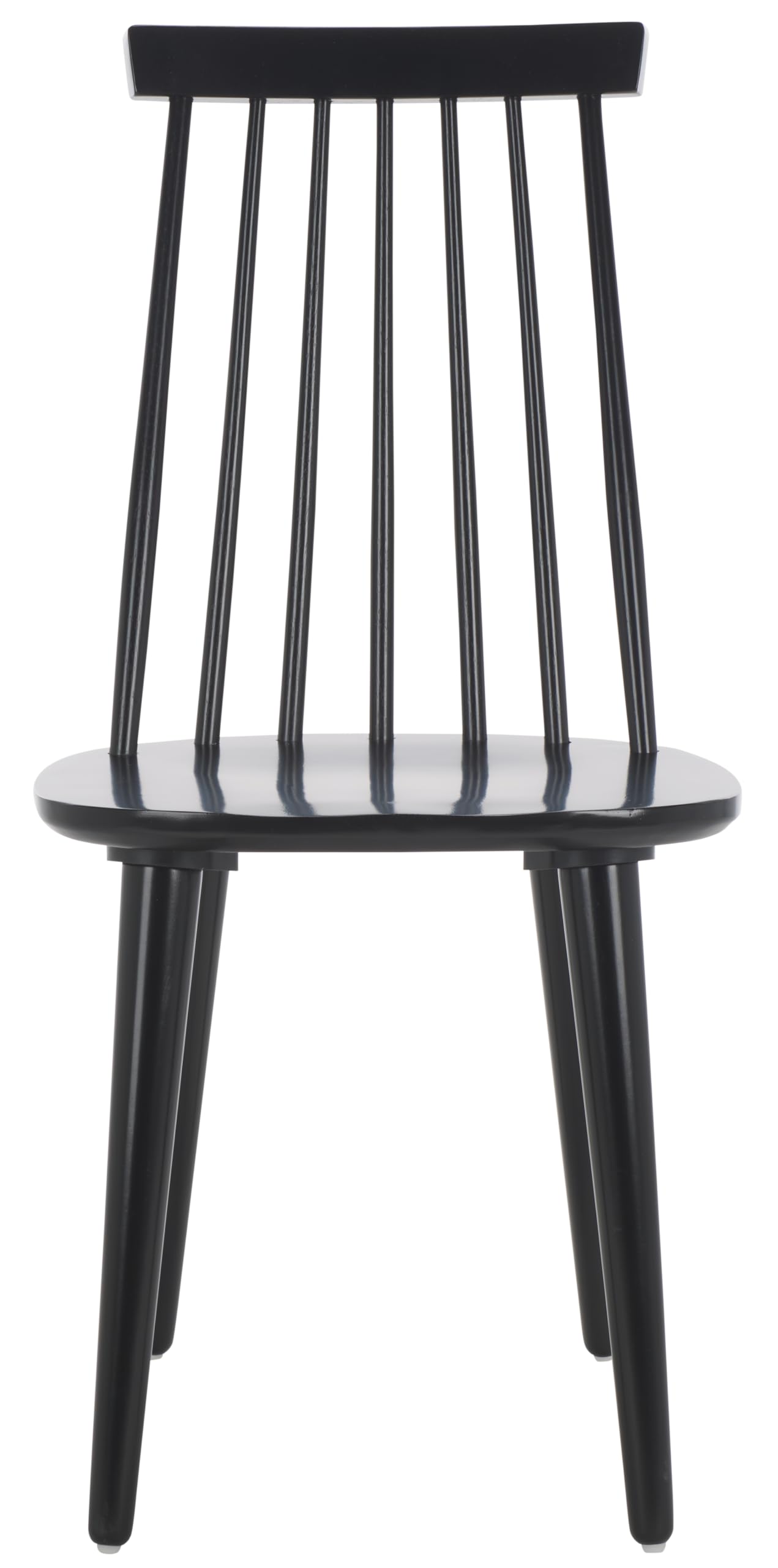 SAFAVIEH Furniture - Burris Side Chair Set of 2 - Black - Solid Wood - Modern Clean-Line Design - Ideal for Dining Room, Kitchen, Living Room, 17.7" Seat Height (AMH8511A-SET2)