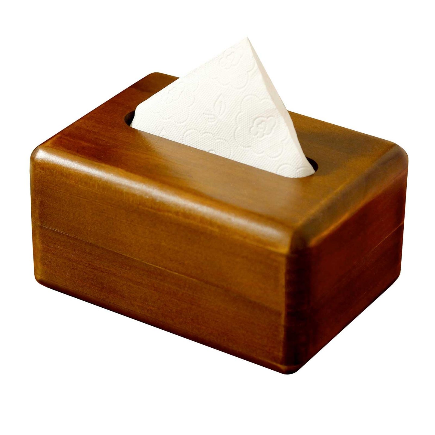LZMS Wood Magnetic Tissues Box, Solid Decorative Napkin Holder with 4-Point Magnetic Closure for Bedrooms,Dining Rooms,Carriages,Hotels,Offices,etc,7.3 x 5.1 x 3.5 in