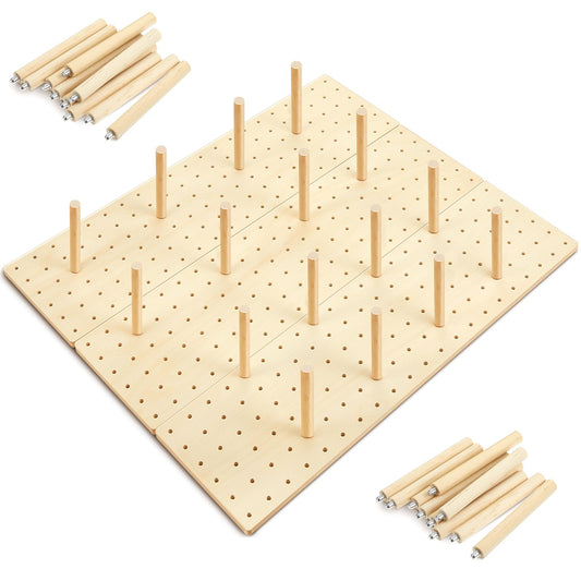 Kigley 3 Pcs Wood Pegboard Drawer Organizer with 32 Pegs Wooden Peg Board Drawer Shelf Organizer Adjustable Peg System for Dishes Plate Pot Container Cookware Utensil Kitchen (Wood,20.98 x 5.91 in)