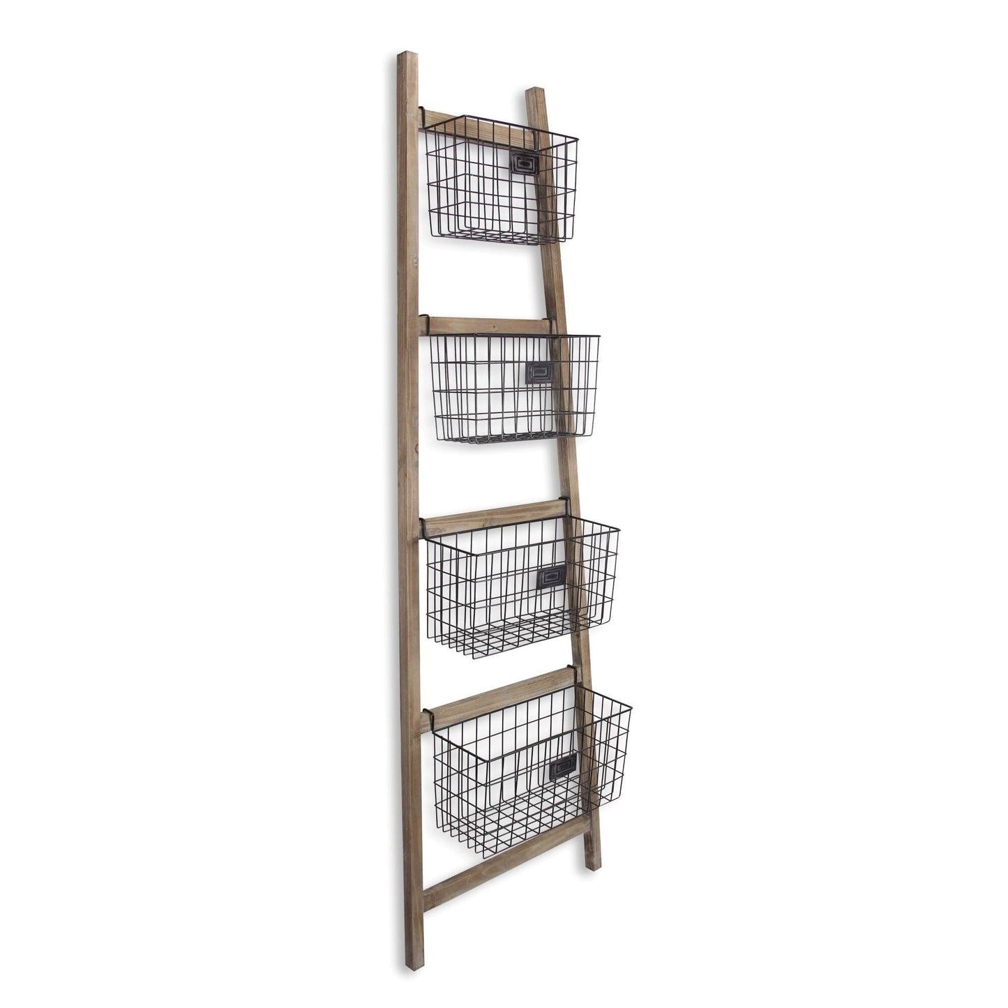 4 Metal Storage Basket Ladder