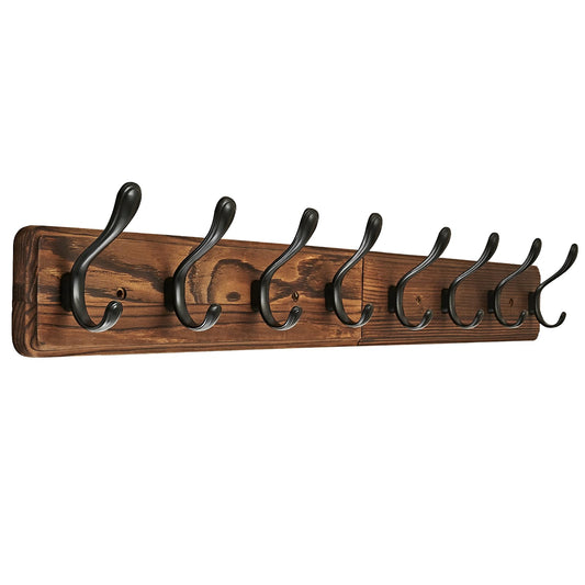Ruiziiz Coat Rack Wall Mount，Hat Rack for Wal,l Hat and Towel Hanger for Hanging Coat, Bag, Key, Purse, Robe, for Entryway, (8 Hooks)