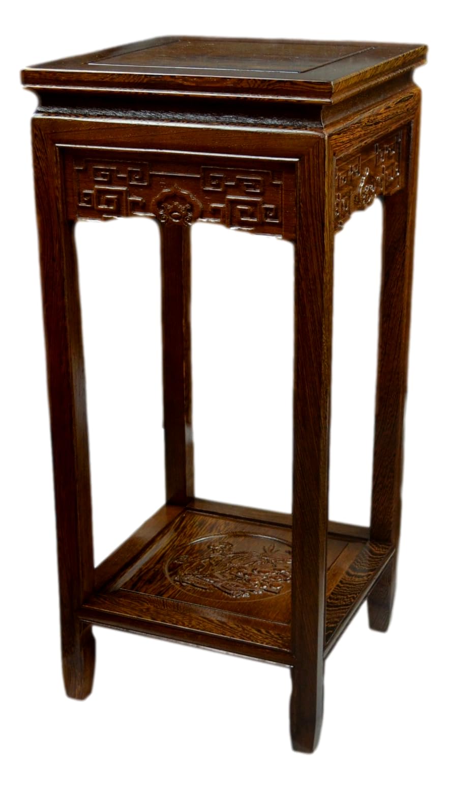 Festcool Rosewood Square Table, Planter Stand Plant Pot Display Stand Lamp Table (27") (Rosewood)