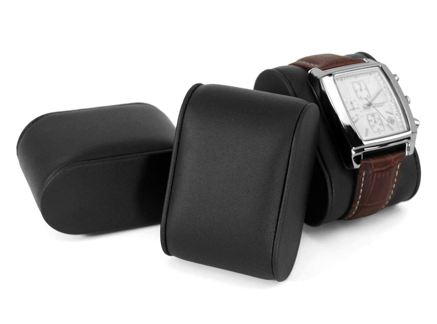 Lifomenz Co 12 Watch Box for Men Watch Display Case Wood Luxury Watch Box with Large Glass Window,Watch Organizer Box with Ultra Smooth PU Leather Interior
