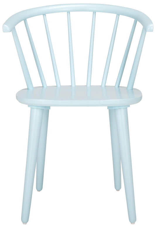 SAFAVIEH Furniture - Blanchard Side Chair Set of 2 - Pale Blue - Solid Wood - Modern Clean-Line Design - Ideal for Dining Room, Kitchen, Living Room, 17.9" Seat Height (AMH8512G-SET2)