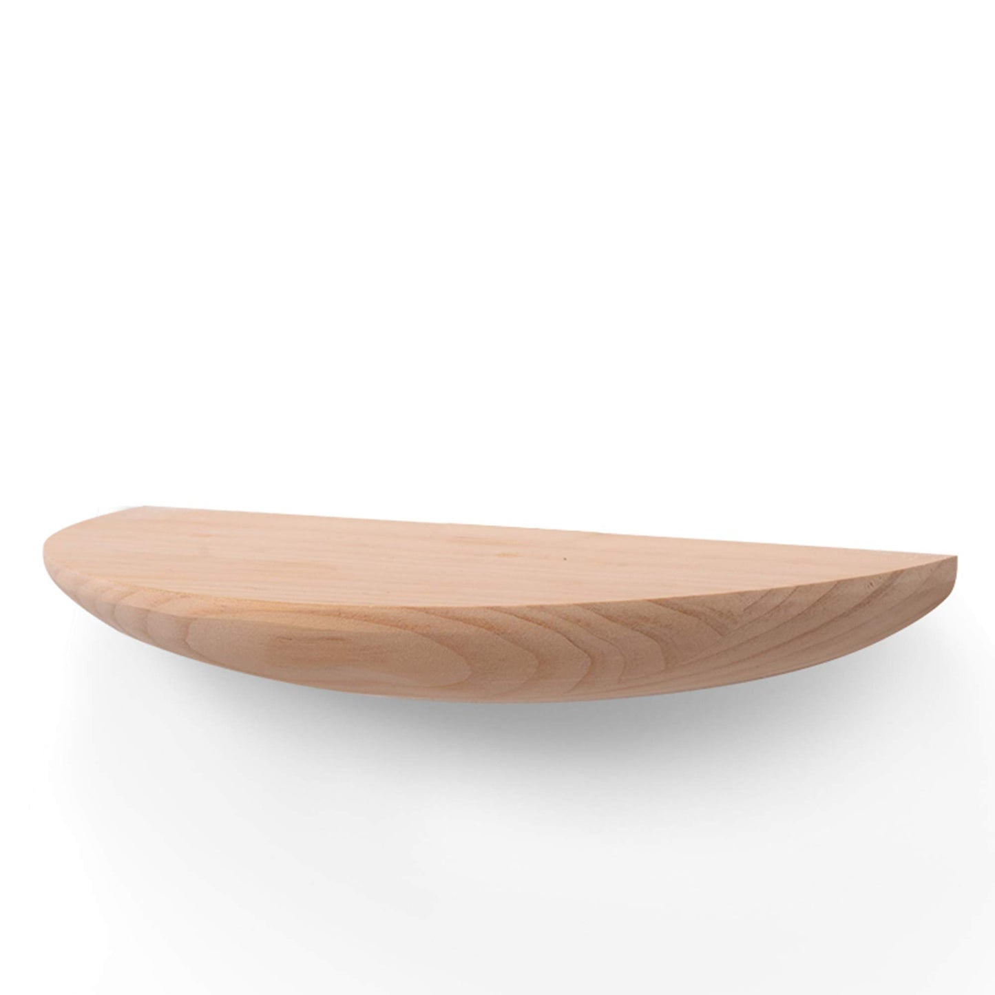 GWMWON Floating Shelves Wall Mounted, Solid Wood Wall Storage Shelves, Semi-Circle Floating Shelf, for Bedroom, Living Room, Bathroom, Kitchen, Office,Wood Color,Small