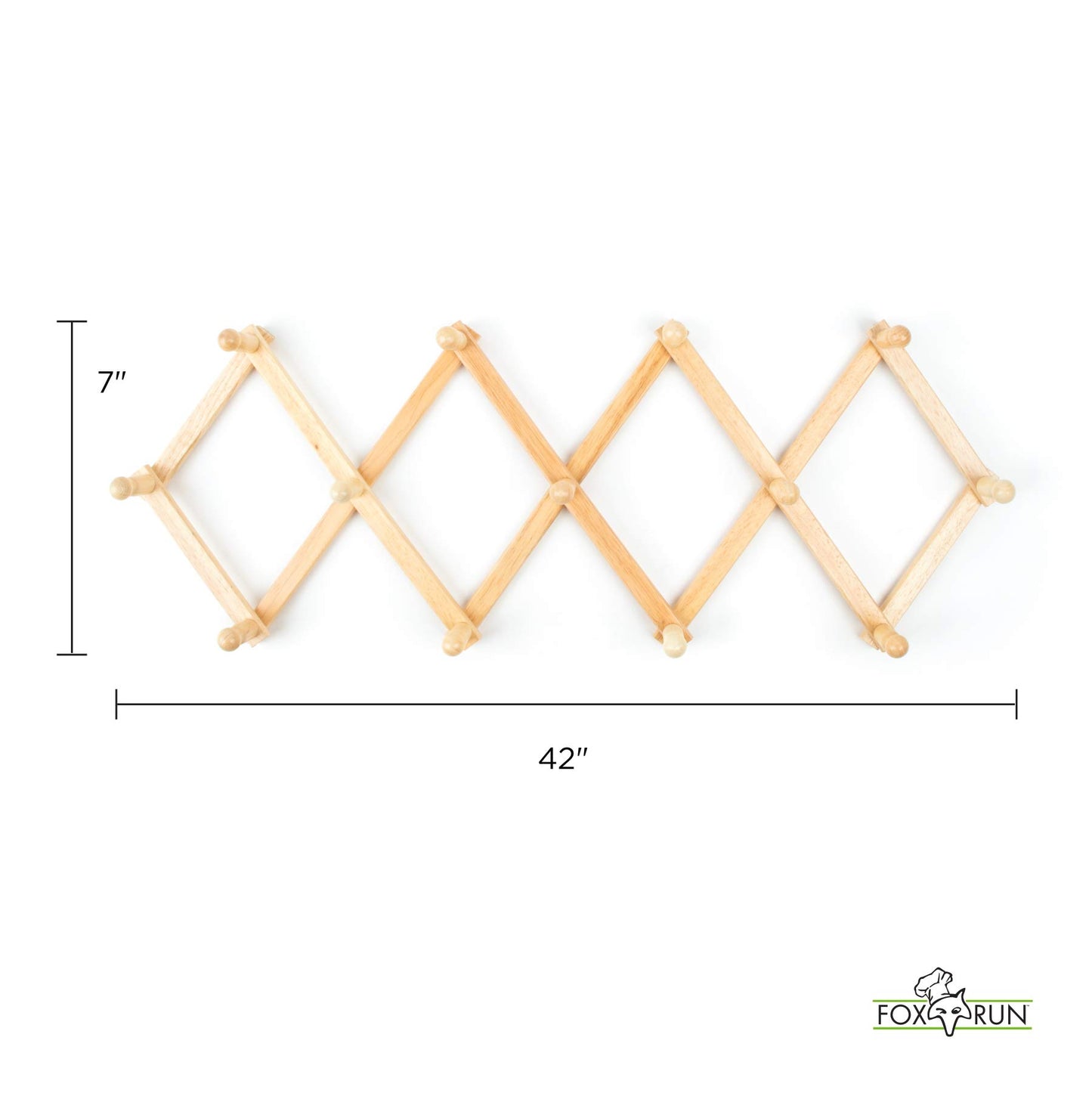 Fox Run Expanding Beechwood Coffee Mug Wall Rack