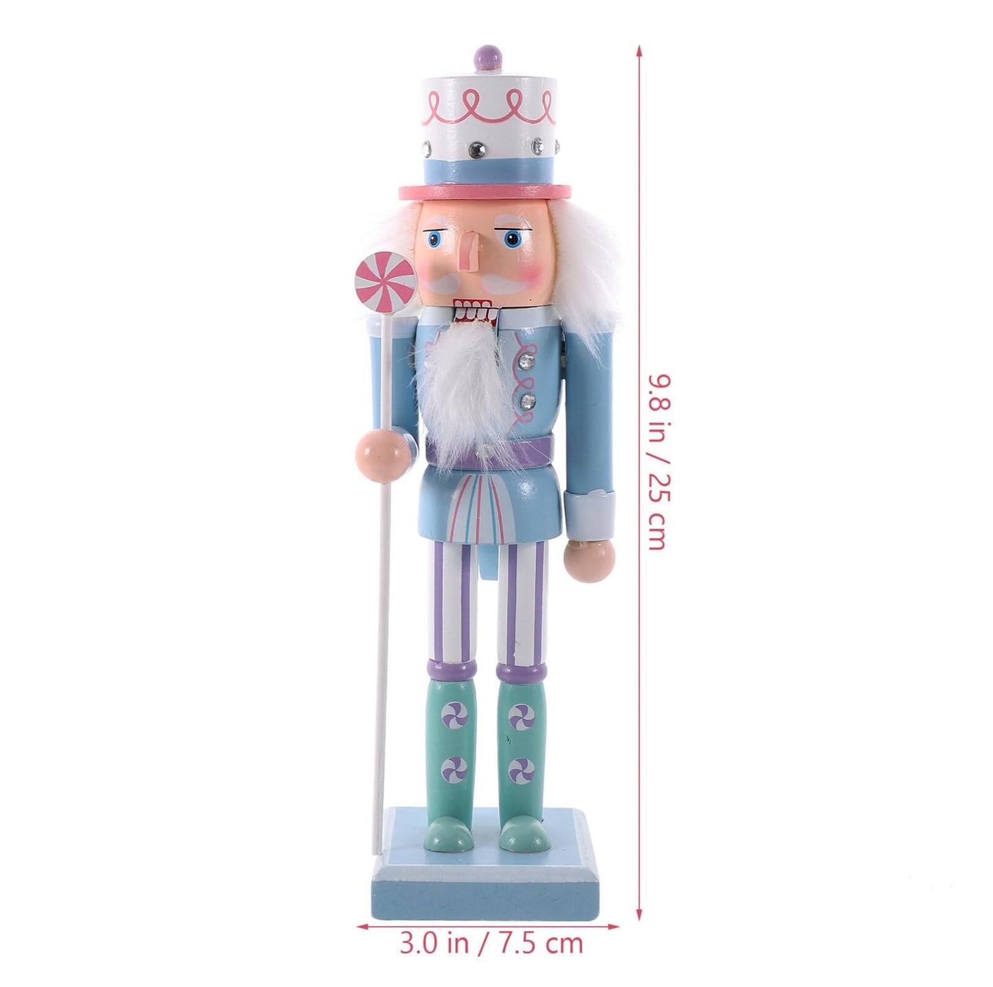 1Pcs Holiday Wooden Nutcracker Christmas Decorations Nutcracker Figures Festive Collectible Nutcracker Ornament for Festival Party