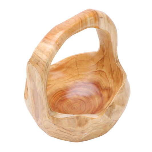 SOLUSTRE Wooden Fruit Basket Kitchen Serving Tray Decorative Bowl Appetizer Tray Creative Root Carving Bowl Snack Plate for Parties Style