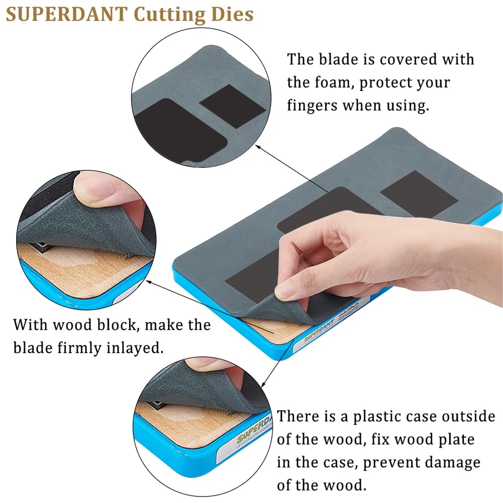SUPERDANT Leather EDC Cutting Dies EDC Storage Bag Die Cutter Key Case Holder Wooden Die Cuts Key Hanging Pendant Leather Dies for DIY Art Crafts Car Keys Chain