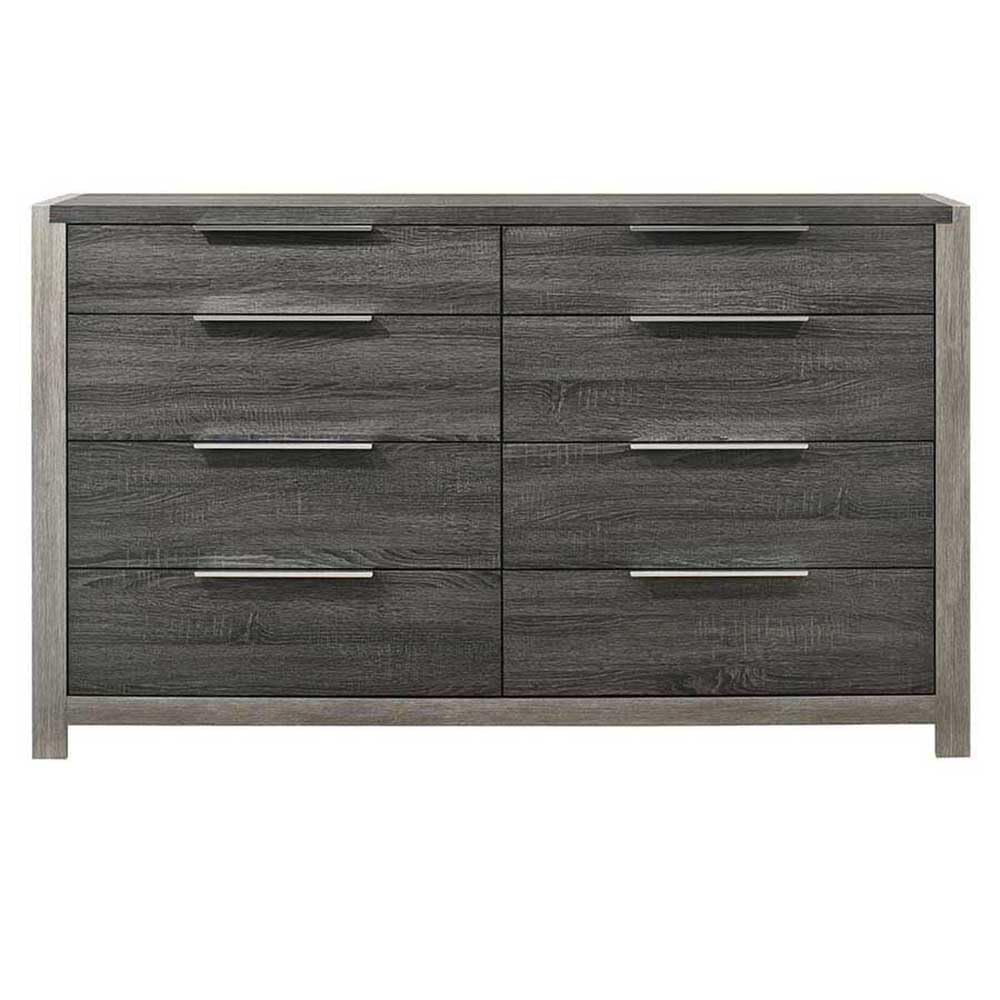 Acme Casimiro Transitional Wood 8-Drawer Rectangular Dresser in Gray