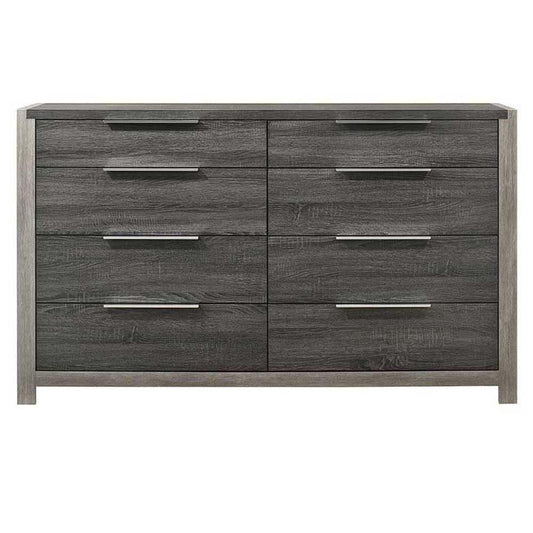 Acme Casimiro Transitional Wood 8-Drawer Rectangular Dresser in Gray