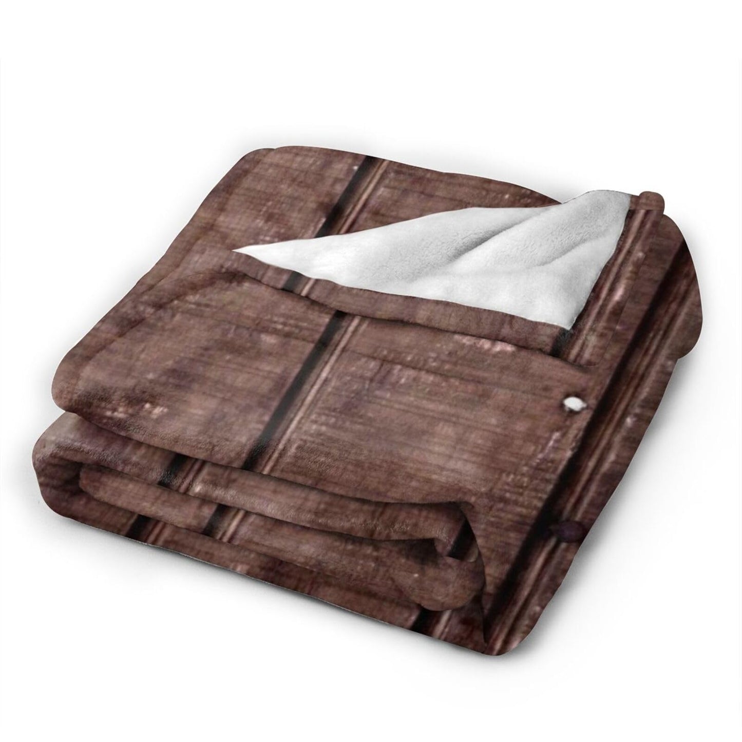 60"X50" Wooden Plank Texture Soft Flannel Blanket - Lightweight and Quick Drying, Used for Home, Travel, Camping