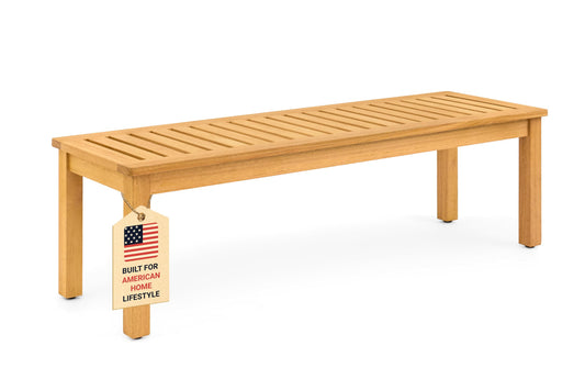 Eucaland Shower Bench 20 Inch, Golden Teak Eucalyptus Wood Bath Seat – Non-Slip, Water Resistant, Heavy Duty