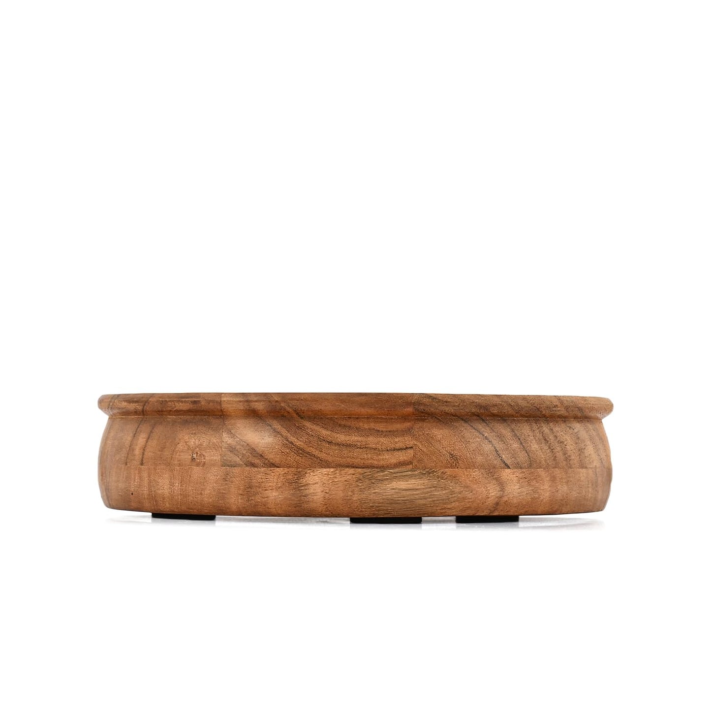 NIRMAN Decorative Bowl Acacia Wood Centerpiece Bowl for Table Rustic Home Decor Accessories for Coffee Table, Living Room (10" x 10" x 2.5")