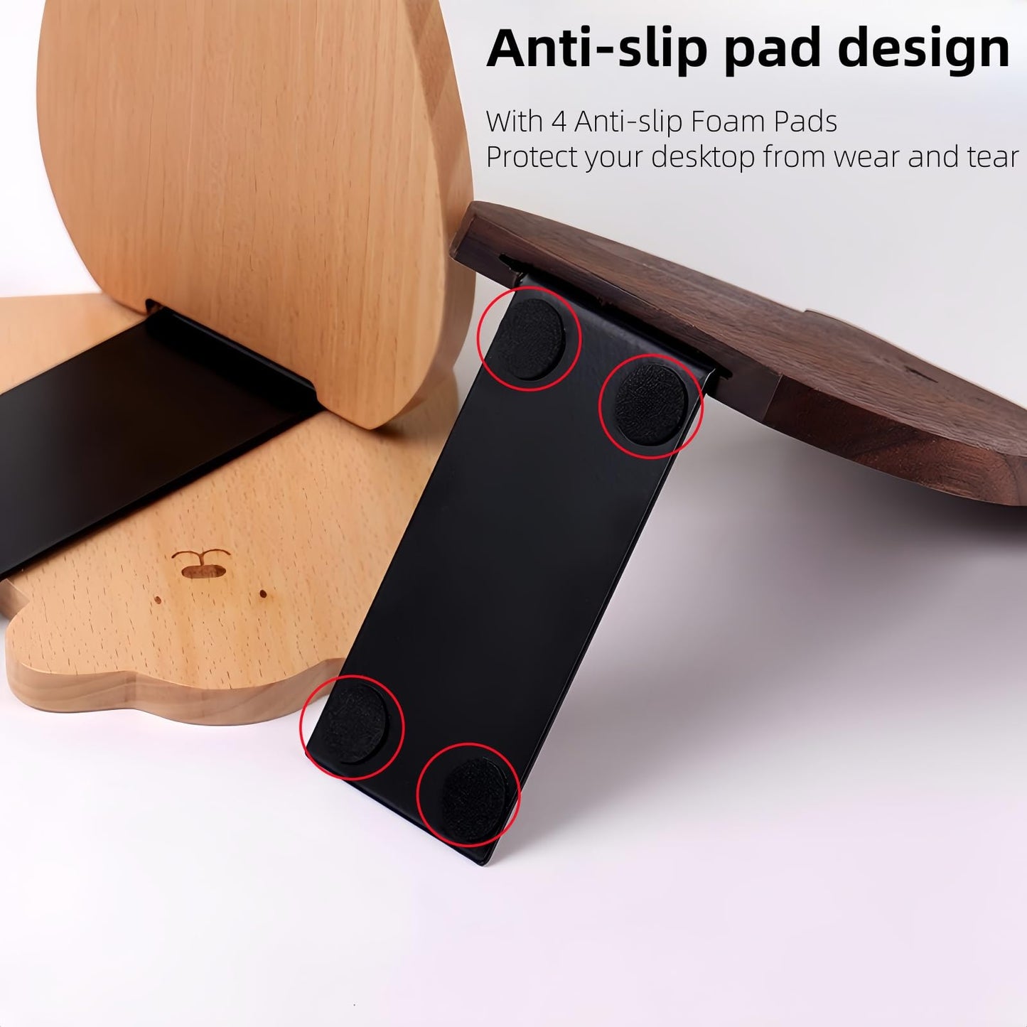 Cute Panda-Shaped Book Ends for Shelves, Detachable Design Bookends for Heavy Books, with Anti-Slip Foam Pads, an Ideal Gift for Book Fans (Pack of 2,Beech Wood Panda)
