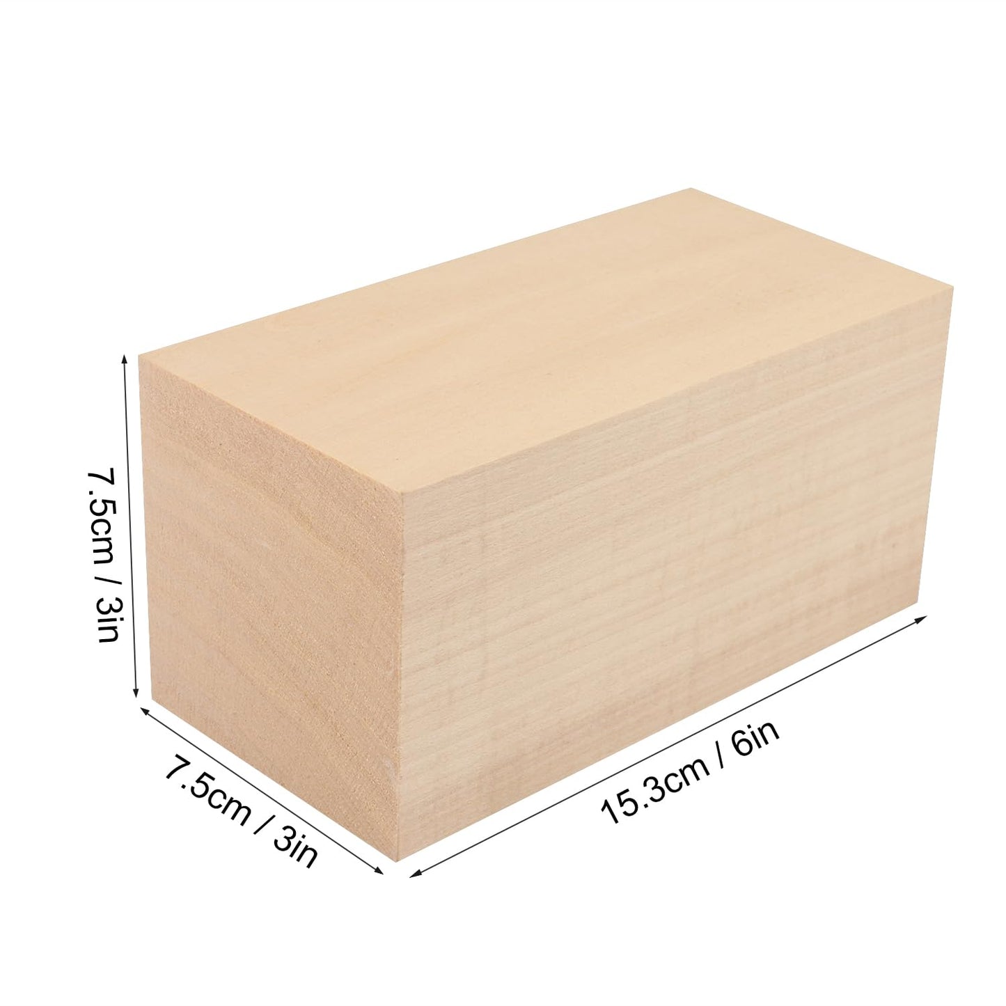 4 Pack Basswood Carving Blocks, 6x3x3 Inches Basswood Blocks for Beginner to Advanced Carvers, Ideal for DIY Projects and Gifts, Soft and Smooth, Easy Whittling and Carving,by GNIEMCKIN